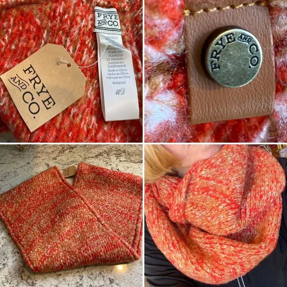 NEW NWT $60 Frye and Co. Space Dyed Women’s Infinity Holiday Gift Scarf
